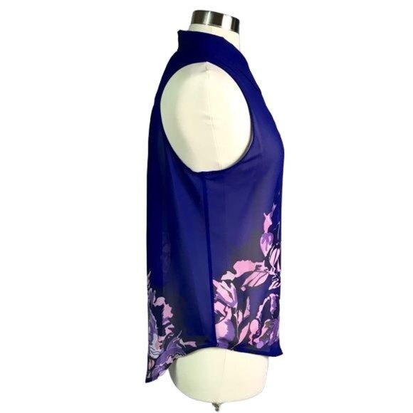 Guess Sheer sleeveless button up floral print M - Picture 4 of 7